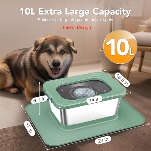 10L Stainless Steel Dog Water Bowl