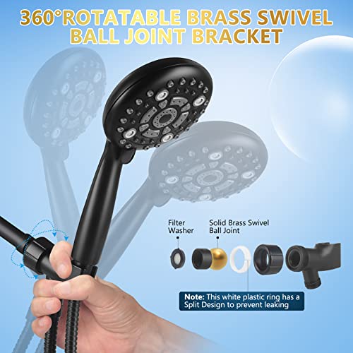 6 Spray Modes High Pressure Handheld Showerhead Set Upgraded