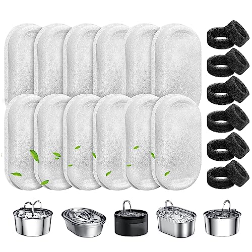 24Pcs Cat Water Fountain Filter Fit 101oz (12 Count)