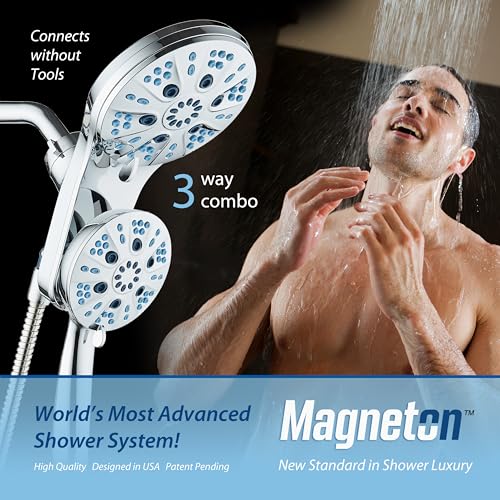 Magneton 48 Mode High Pressure Rain & Handheld Shower Head Combo