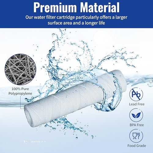 5 Micron Sediment Water Filter Cartridges Compatible with Campbell 1SS Models