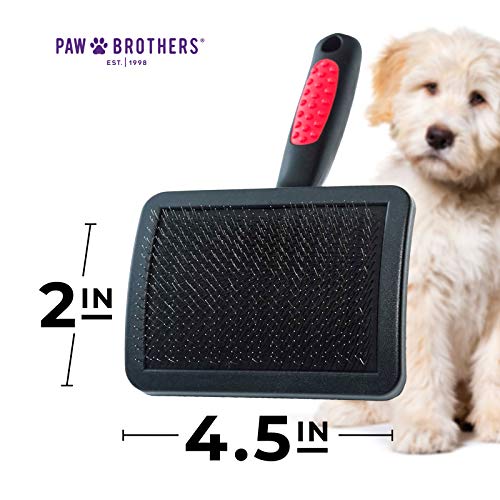 Paw Brothers Hard Pin Curved Back Slicker Brush for Dogs