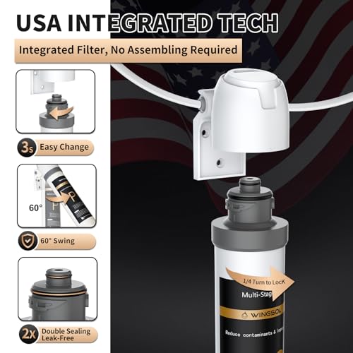 Under Sink Water Filter System with Chrome Faucet