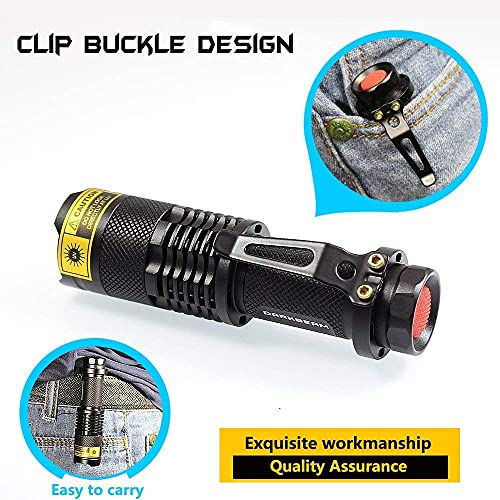 UV 395nm Flashlight Blacklight Woods lamp Black Light Mini (2 Count)
