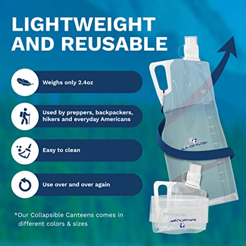 2L Clear Collapsible Water Bottles (2 Count)