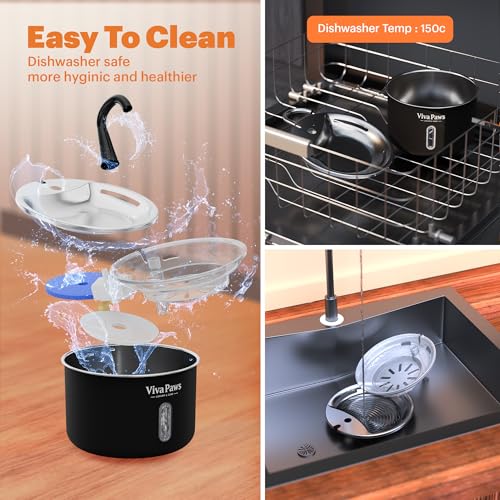 Viva Paws Cat Water Fountain Stainless Steel