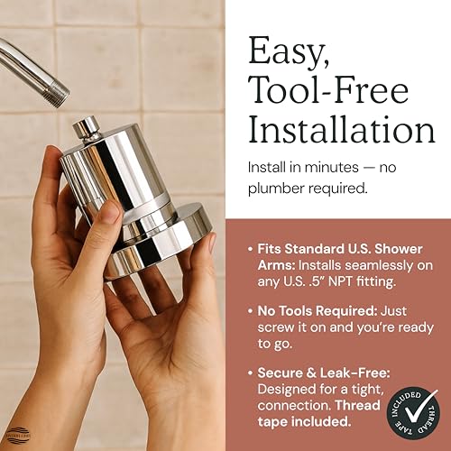 Filtered Shower Head for Hard Water