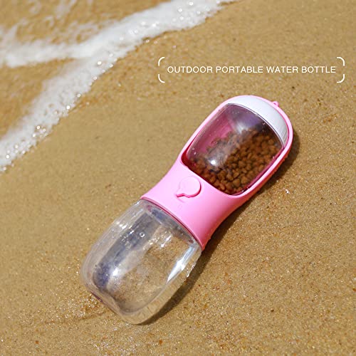 Dog Water Bottle with Food Container