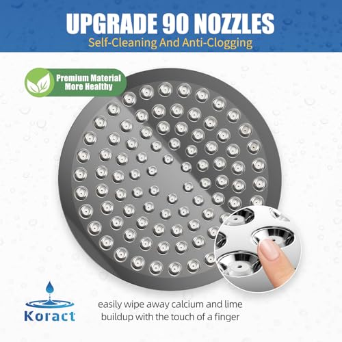Filtered Shower Head High Pressure Output with for Hard Water