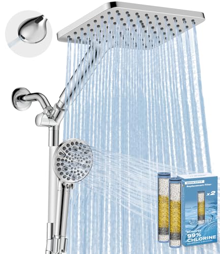 Dual Filtered Rain Shower Head Combo
