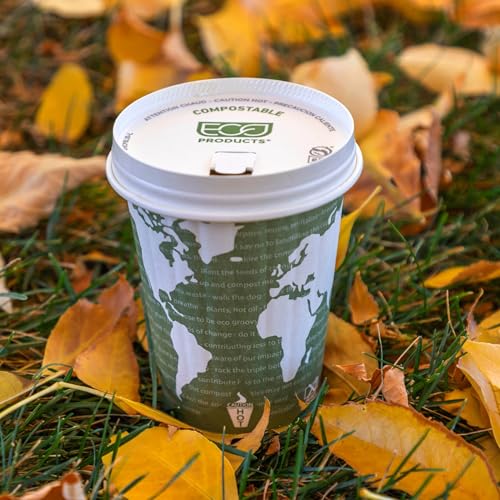 Eco Products Compostable Paper Coffee Cup Lids (1000 Count)