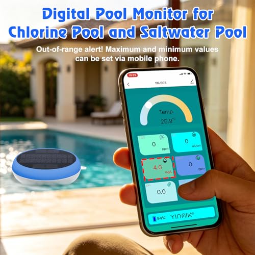 Smart Pool Tester Chlorine Salt pH Meter 24