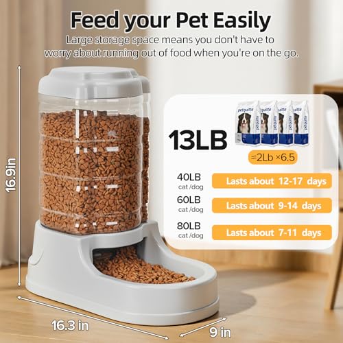 9.5L Gravity Large Dog Feeder