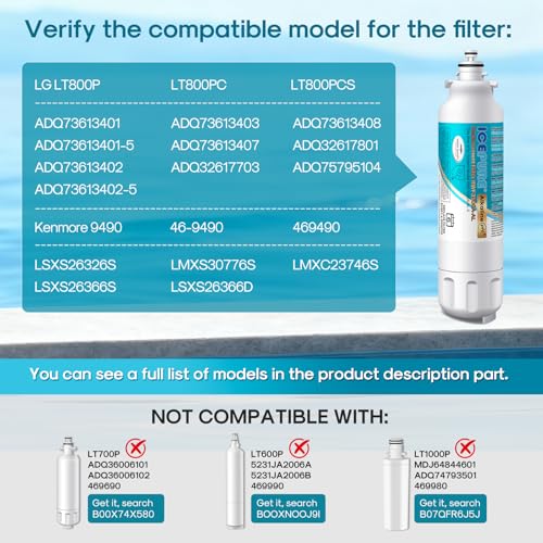 Alkaline ADQ73613401 Water Filter and LT120F Air Filter (3 Count)