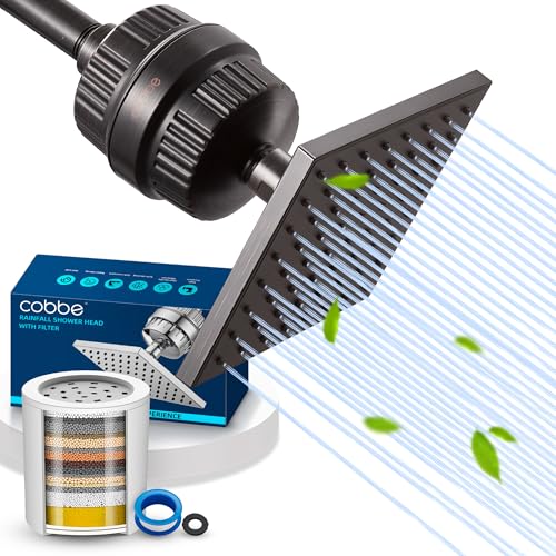 High Pressure Filtered Shower Head with Filters for Hard Water Combo