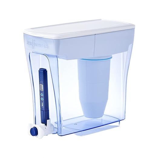 ZeroWater 20-Cup Ready-Pour 5-Stage Water Filter Dispenser with 0 TDS Water Filter – IAPMO Certified to Reduce Lead, Chromium, and PFOA/PFOS