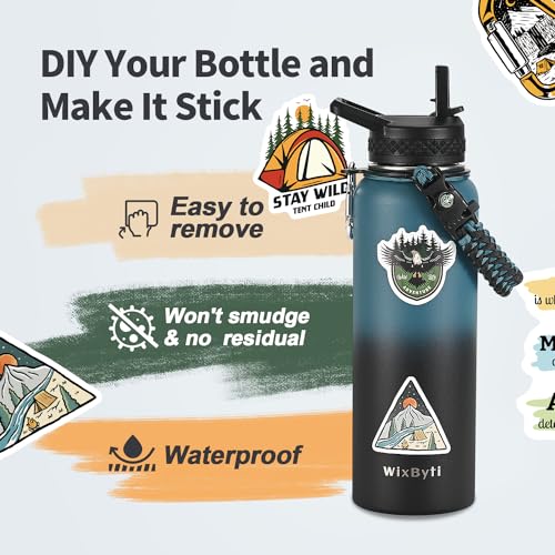 40 oz Insulated Water Bottle with Straw