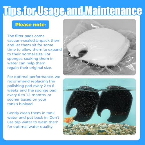 16 pcs Replacement Canister Filter Pads Compatible with AMOSIJOY