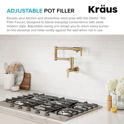 Oletto Pot Filler Faucet with Retractable Arm