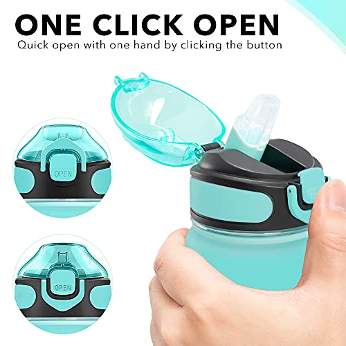 32 oz Drinking Water Bottle with Times to Drink and Straw