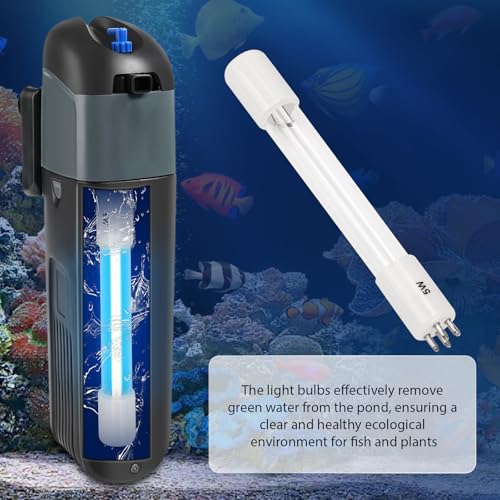 2 Pack 5W UV Bulb for Pond Filter Replacement UV Bulb Green Water Killer for COODIA 5W and Sunsun CUV (2 Count)