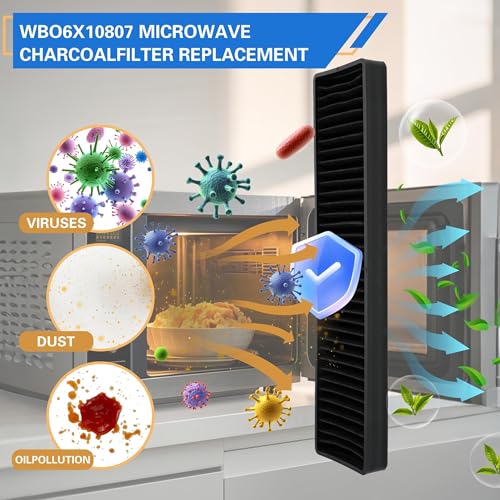 3 Pack WB06X10807 Microwave Filter Replacement Charcoal Filters for GE Microwaves JVM7195EK5ES