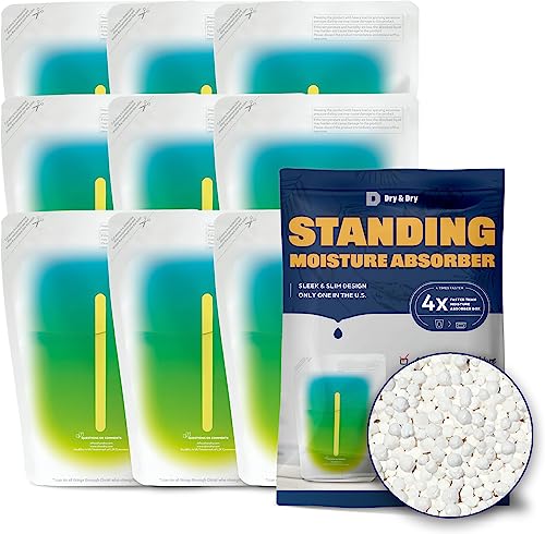 9 Packs Standing Moisture Absorbers to Control Excess Moisture for Basement
