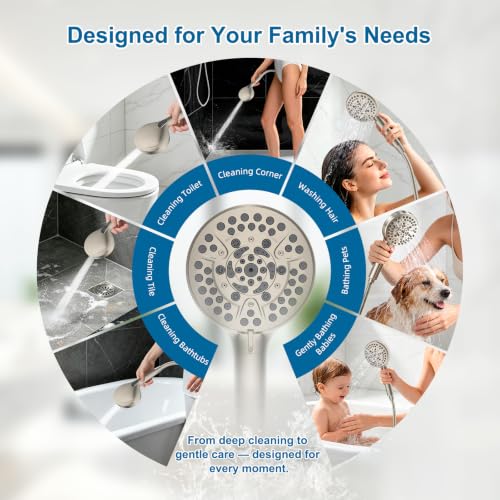 Metal 12" High Pressure Rain Shower Head Combo