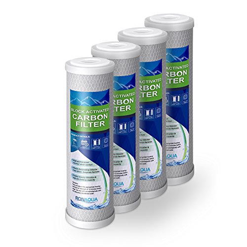 4 Block Activated Carbon 5 Micron Water Filters WELL (4 Count)