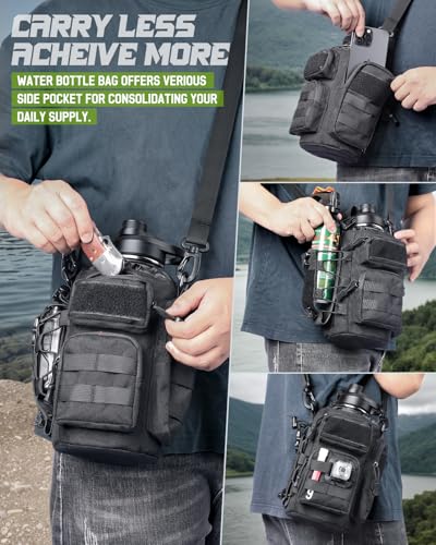 64oz Insulated Water Bottle Half Gallon Water Jug with Sleeve Tactical