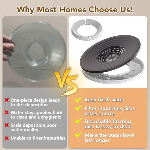 10L Dog Water Bowl No Spill Stainless Steel for Slow Drinking Grey