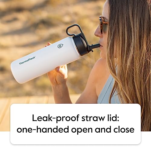 Kids 16 oz Insulated Water Bottles with Straw Lid BPA (2 Count)
