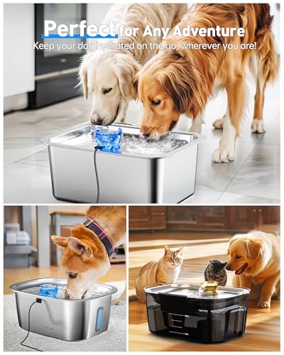 Replacement Dog Water Fountain Pump for lesotc Stainless Steel Pet Fountains