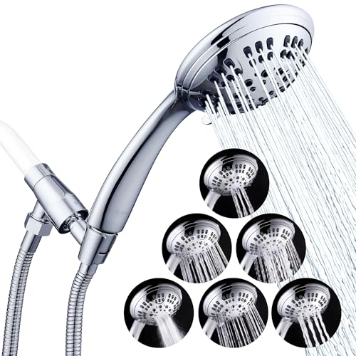 Shower Head with Metal Shower Holder and Long Hose