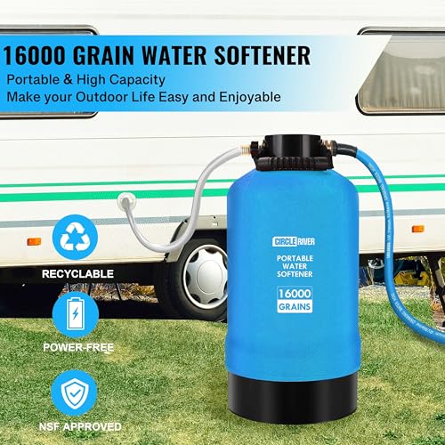 RV Water Softener with Water Hose