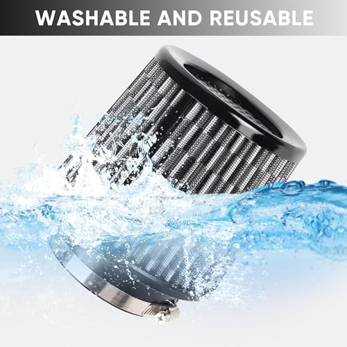 3 3.5 4 Inches Cold Air Intake Filter 76mm 89mm 101mm High Performance Washable Clamp