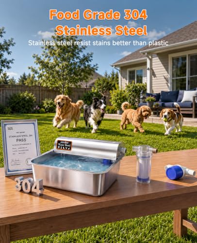 3 Gallon Automatic Dog Water Dispenser 304 Stainless Steel Auto
