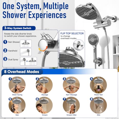 Filtered Shower Head with Handheld