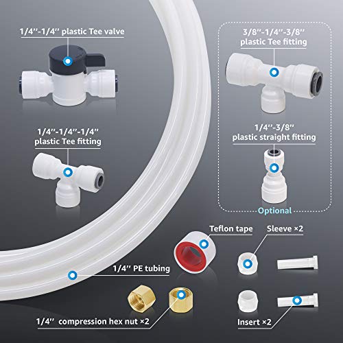 KITB 1 4" Water Line Connection Kit for Waterdrop 10
