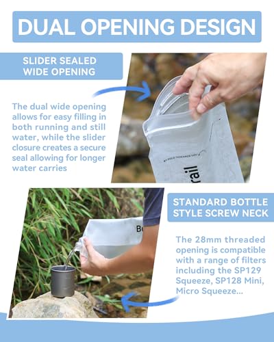 Squeeze Water Bag Compatible with Squeeze Water Filtration System (2 Count)