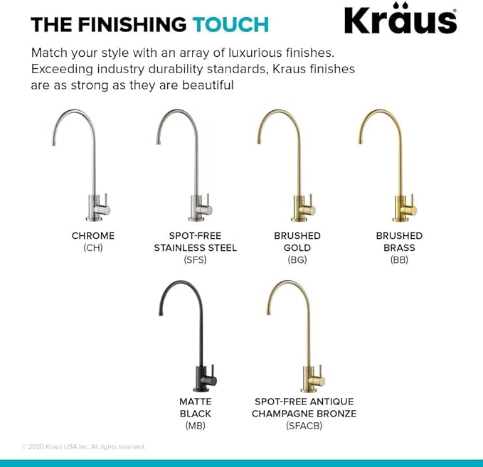 KRAUS Purita 100% Lead-Free Kitchen Water Filter Faucet in Chrome, FF-100CH
