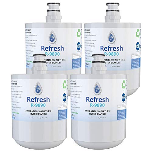 Refresh Refrigerator Water Filter Replacement for LG LT500P (4 Count)