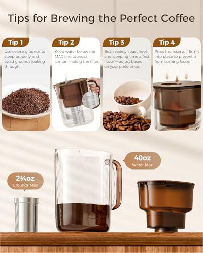 PT 10 Cold Brew Coffee Maker with 1 Magnesium Water Filter
