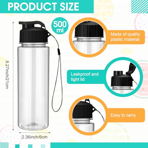 72 Pcs 17 Oz Plastic Water Bottles Bulk Sports (72 Count)