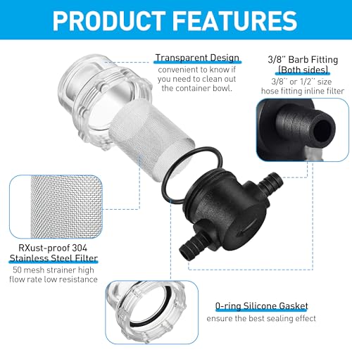 2 Pieces Water Pump Strainer 3 (5 Count)