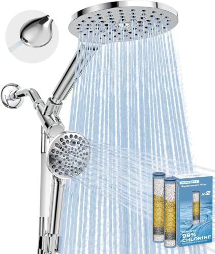 Dual Filtered Rain Shower Head Combo
