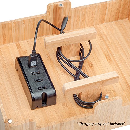 Bamboo 10 Port Charging Station & Compatible Adapter for Apple Watch Combo for use with Watch