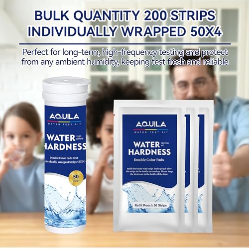 Water Hardness Test Strips Kit for Home Drinking Water and Pool Spa 200CT (200 Count)