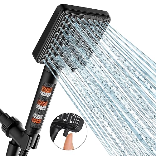 Filtered Shower Head Black