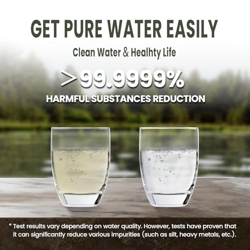 Portable 3 Stage Water Purifier Survival Pump with 0.01 Micron Ultrafiltration Membrane Water Purification System